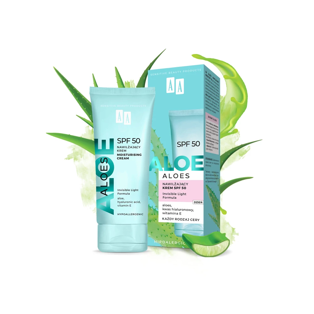 AA ALOE - Fnyvd s hidratl hats arckrm 100% aloe vera kivonattal  SPF 50, 40 ml - Kedvenc Krmem webruhz