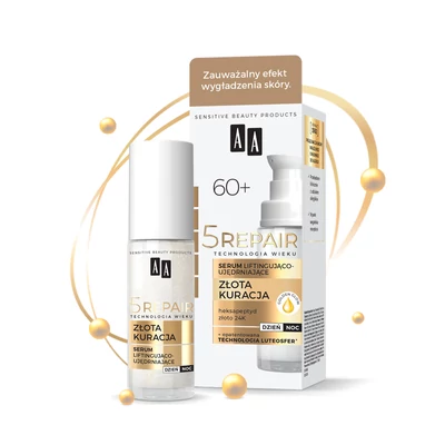 AA 5 REPAIR - GOLDEN TREATMENT - Lifting és feszesítő hatású szérum 60+, 30 ml AA 5 REPAIR - GOLDEN TREATMENT - Lifting és feszesítő hatású szérum 60+, 30 ml