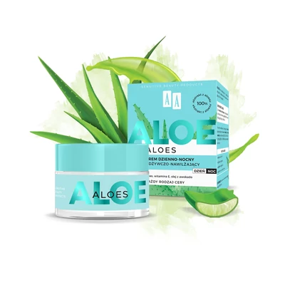 AA ALOE - Tápláló és hidratáló arckrém 100% Aloe Vera kivonattal, nappali és éjszakai használatra, 50 ml AA ALOE - Tápláló és hidratáló arckrém 100% Aloe Vera kivonattal, nappali és éjszakai használatra, 50 ml
