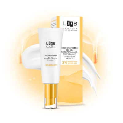 AA LAAB - Bőrszínjavító és ragyogást fokozó hatású nappali krém-perfektor SPF 50, 40 ml AA LAAB - Bőrszínjavító és ragyogást fokozó hatású nappali krém-perfektor SPF 50, 40 ml