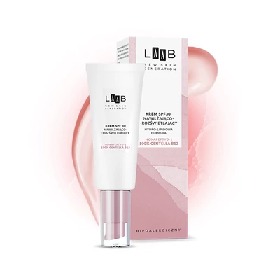 AA LAAB - Hidratáló és bőrszínjavító hatású nappali arckrém nonapeptiddel SPF 30, 40 ml