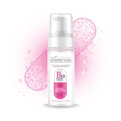 BIELENDA - B12 BEAUTY VITAMIN - Arclemosó hab vitaminokkal, 150 ml