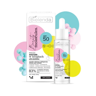 BIELENDA - BEAUTY MOLECULES - Ultrakönnyű szérum cseppek minden bőrtípusra SPF 50, 30 ml BIELENDA - BEAUTY MOLECULES - Ultrakönnyű szérum cseppek minden bőrtípusra SPF 50, 30 ml