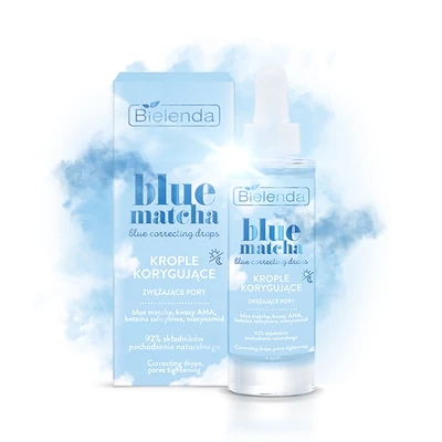 BIELENDA - BLUE MATCHA - Blue Correcting Drops Pórusösszehúzó szérum, 30 ml BIELENDA - BLUE MATCHA - Blue Correcting Drops Pórusösszehúzó szérum, 30 ml