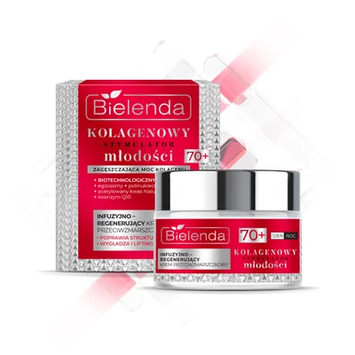 BIELENDA - COLLAGEN YOUTH STIMULATOR 70+ Infusion - regeneráló ránctalanító nappali/éjszakai arckrém, 50 ml