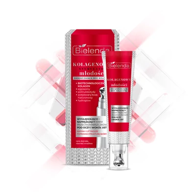 BIELENDA - COLLAGEN YOUTH STIMULATOR - Simító-feszesítő ránctalanító krém szemre és ajakra, 15 ml