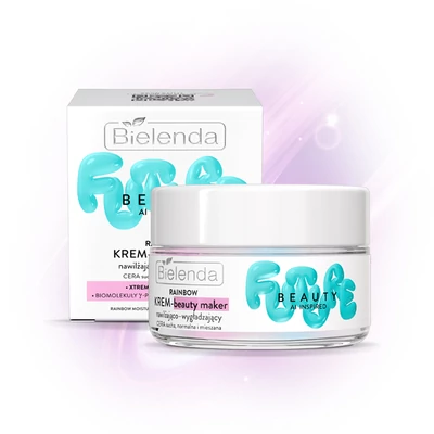 BIELENDA - FUTURE BEAUTY AI INSPIRED - Hidratáló és bőrpuhító hatású szivárvány arckrém, 50 ml