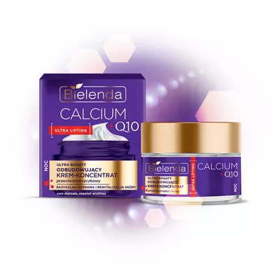 Bielenda Calcium + Q10 - Ultragazdag újjáépítő és ránctalanító hatású éjszakai krém-koncentrátum 50 ml