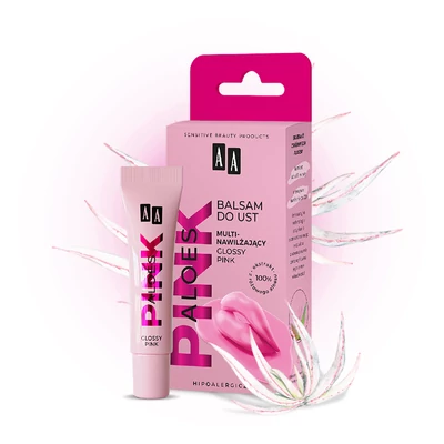 AA PINK ALOE - Hidratáló hatású ajakbalzsam - Glossy Pink, 10 g AA PINK ALOE - Hidratáló hatású ajakbalzsam - Glossy Pink, 10 g