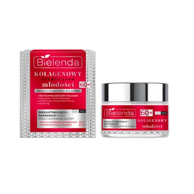 BIELENDA - COLLAGEN YOUTH STIMULATOR 60+ Endolifting ránctalanító nappali/éjszakai arckrém, 50 ml
