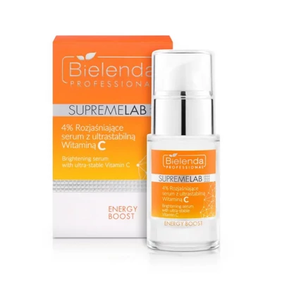 SUPREMELAB - ENERGY BOOST - Bőrszínkiegyenlítő hatású szérum ultrastabil C-vitaminnal, 15 ml