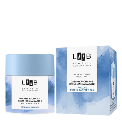 AA LAAB - Milky Waterfall Hydration - Éjszakai hidratáló és feltöltő krém-maszk, 50 ml