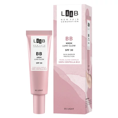 AA LAAB - 100% CENTELLA B12 - Lumi Glow BB krém SPF 30 - Light 01, 30 ml