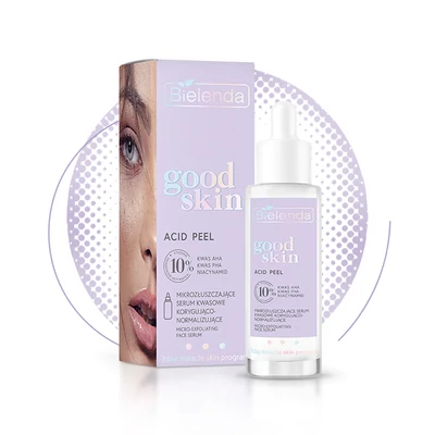 BIELENDA - GOOD SKIN - Acid Peel Korrigáló és normalizáló hatású savas mikro-hámlasztó szérum, 30 g