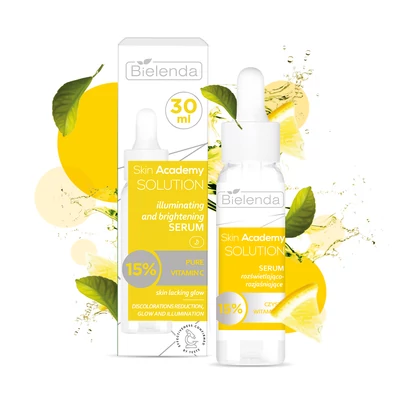 BIELENDA - SKIN ACADEMY SOLUTION - Bőrszínjavító és bőrszínvilágosító hatású szérum, 30 ml BIELENDA - SKIN ACADEMY SOLUTION - Bőrszínjavító és bőrszínvilágosító hatású szérum, 30 ml
