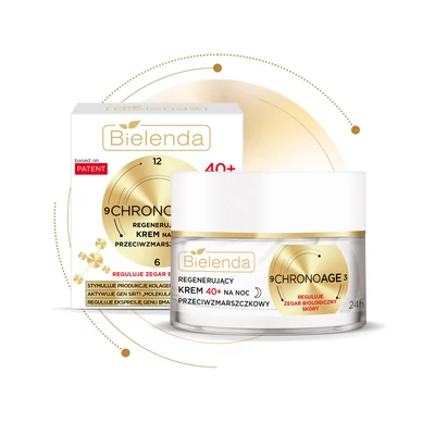 BIELENDA - CHRONO AGE 24h - Regeneráló hatású éjszakai krém 40+, 50 ml