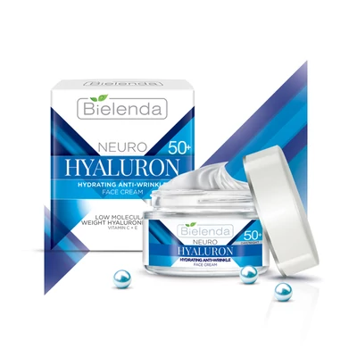 BIELENDA - NEURO HYALURON - Lifting hatású krém-koncentrátum kombinált bőrre 50+, 50 ml