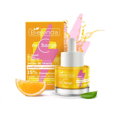 BIELENDA - RECHARGE BOOST THE ENERGY - Hidratáló és bőrszínjavító szérum, 30 ml