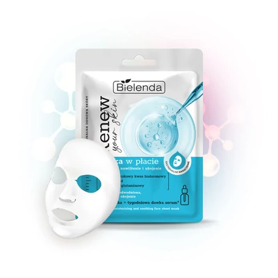 BIELENDA - RENEW YOUR SKIN - Intenzív hidratáló és nyugtató hatású fátyolmaszk, 1 db