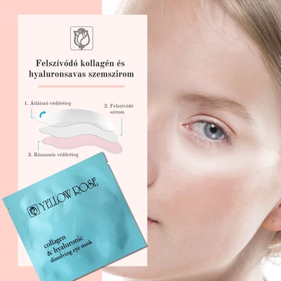 YELLOW ROSE - Felszívódó kollagén és hyaluronsavas szemszirom, 1 pár