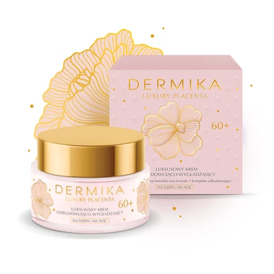 DERMIKA - LUXURY PLACENTA - 60+ Bőrkisimító hatású arckrém növényi placentával 50 ml