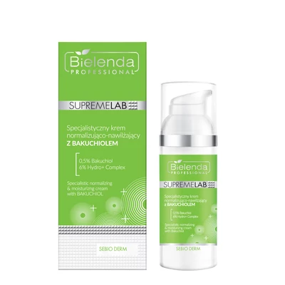 SUPREMELAB - SEBIO DERM - Normalizáló és hidratáló hatású arckrém 0,5% Bakuchiol-lal 50 ml (EXP)