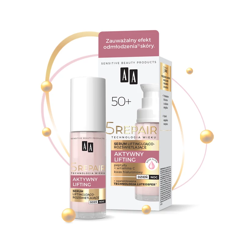 AA 5 REPAIR - ACTIVE LIFTING - Ragyogásfokozó hatású szérum 50+, 30 ml