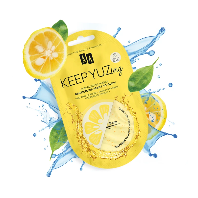 AA KEEP YUZING EXPRESS - Glamour hatású „ragyogó megjelenés” krémpakolás, 7 ml