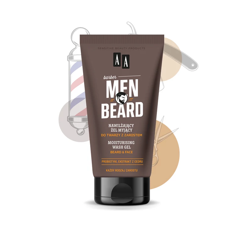 AA Men Beard Hidratáló hatású szakáll- és arctisztító gél 150 ml