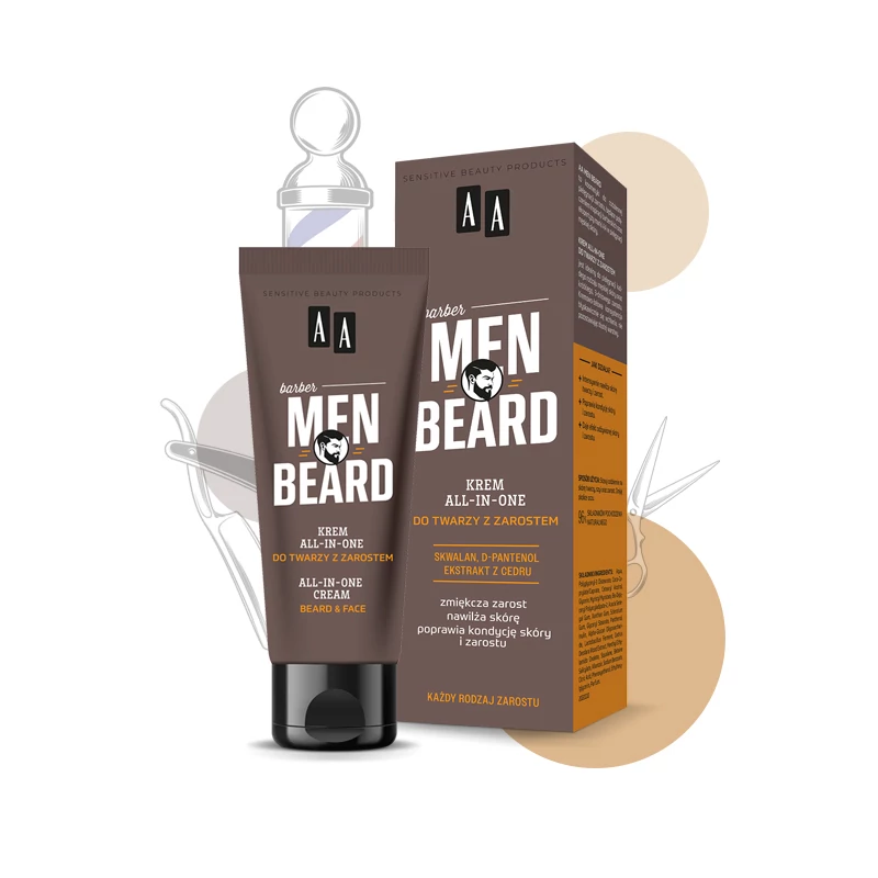 AA MEN BEARD - Szakáll- és arcápoló krém, 50 ml