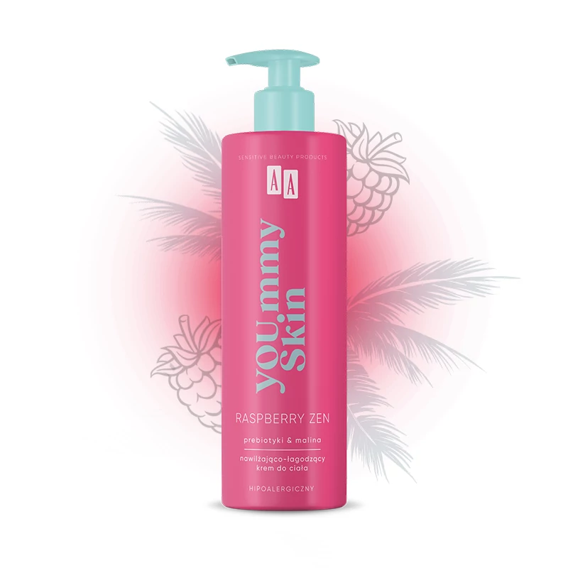 AA YOUMMY SKIN - Raspberry Zen - Nyugtató hatású testápoló krém, 400 ml