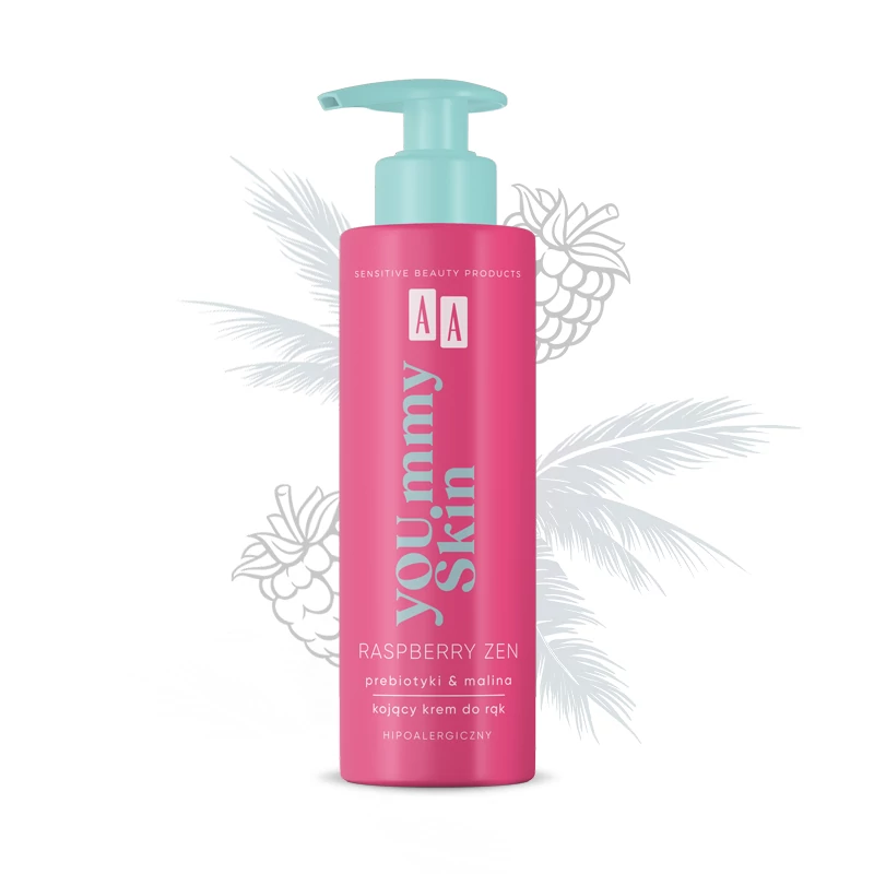 AA YOUMMY SKIN - Raspberry Zen: - Nyugtató hatású kézápoló krém, 200 ml