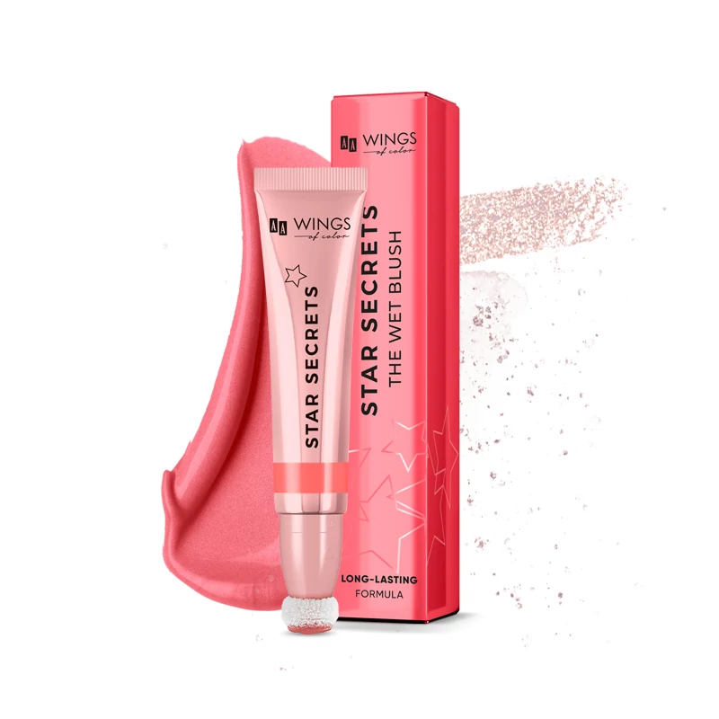 AA WINGS OF COLOR STAR SECRETS The Wet Blush - Krém-pirosító 02 Strawberry Pink 13 ml