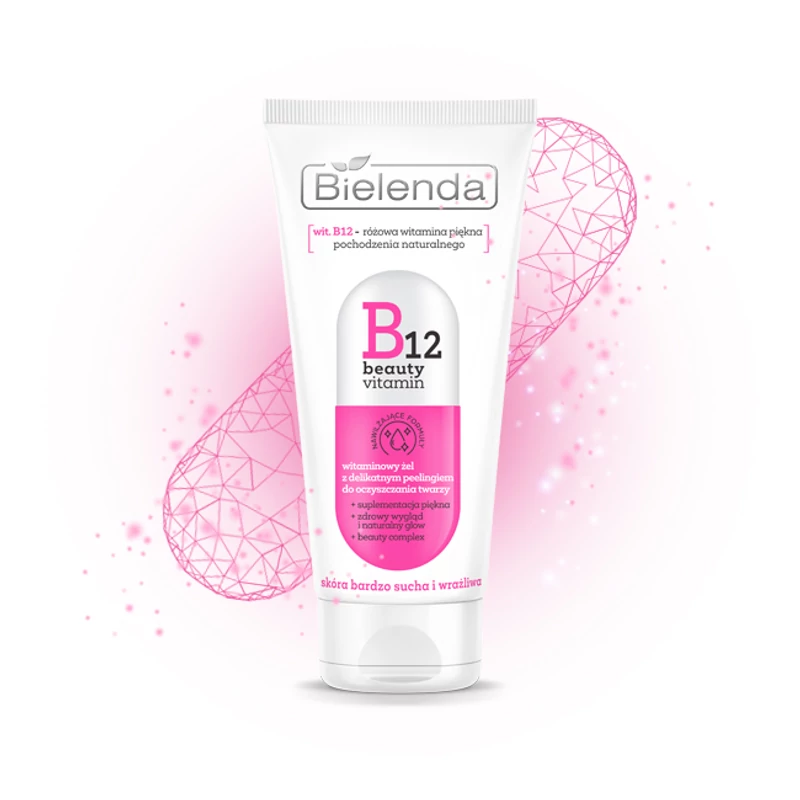 Bielenda B12 Beauty Vitamin Arclemosó gél-peeling vitaminokkal 150 ml