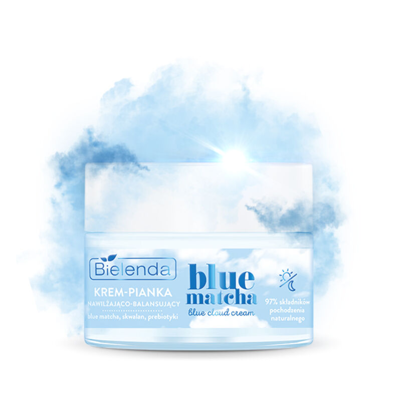 BIELENDA BLUE MATCHA - Blue Cloud Cream - Hidratáló hatású krém-hab 50 ml