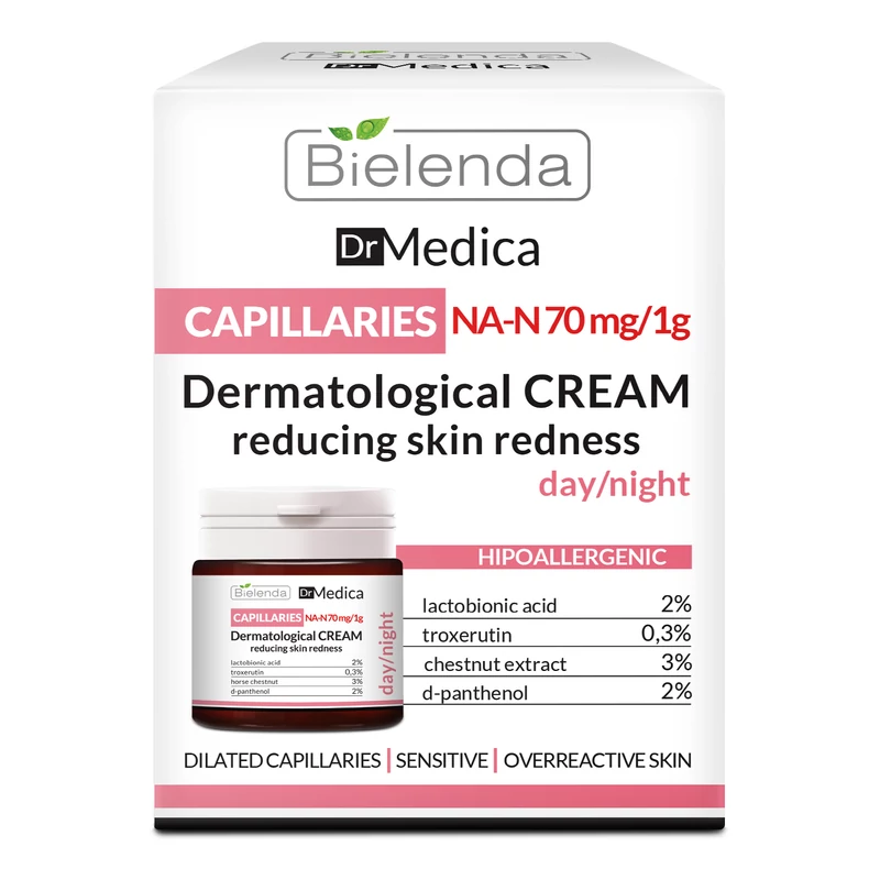 Bielenda Dr Medica Capillaries Dermatológiai bőrpírt csökkentő arckrém 50 ml