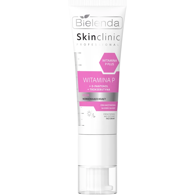 Bielenda Skin Clinic Professional VITAMIN P Erősítő és nyugtató hatású arckrém, nappali/éjszakai 40 ml