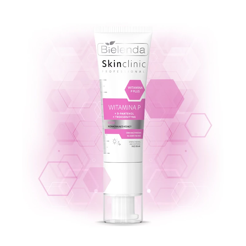 BIELENDA - SKIN CLINIC PROFESSIONAL - VITAMIN P Erősítő és nyugtató hatású arckrém, nappali/éjszakai, 40 ml