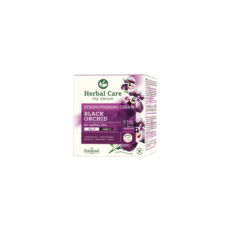 FARMONA HERBAL CARE: FEKETE ORCHIDEA NYUGTATÓ, ÉRFALERŐSÍTŐ HATÁSÚ ARCKRÉM 50 ML LEJÁRAT: 2021.02.