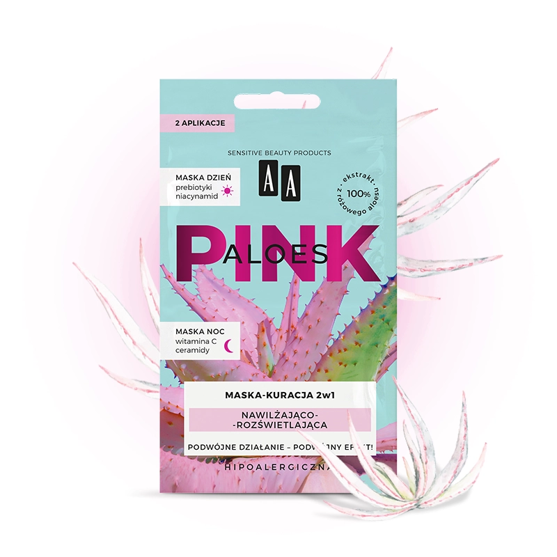 AA Pink Aloe Hidratáló és bőrszínjavító hatású pakolás szett 2x4 ml