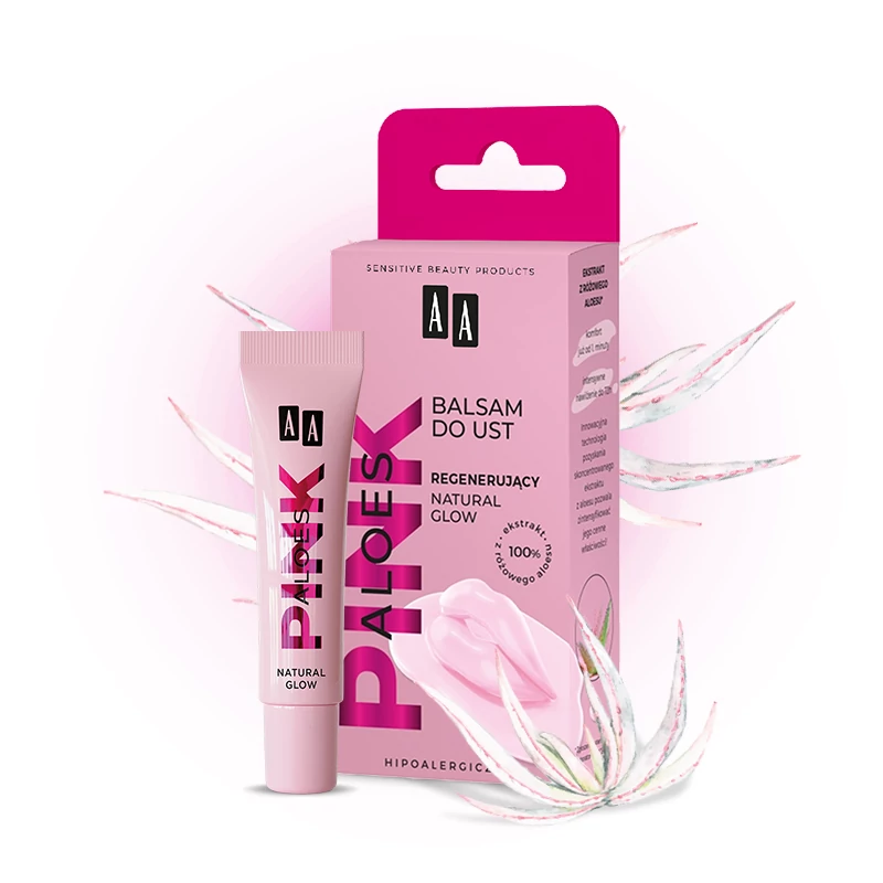 AA Pink Aloe Regeneráló hatású ajakbalzsam Natural Glow 10 g