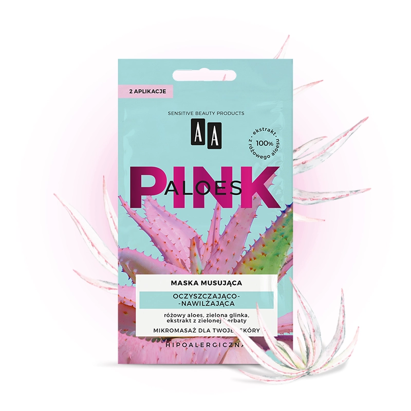 AA Pink Aloe Tisztító és hidratáló hatású pakolás 2x4 ml