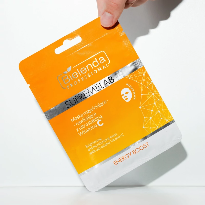 SUPREMELAB - ENERGY BOOST - Bőrszínkiegyenlítő és hidratáló hatású fátyolmaszk