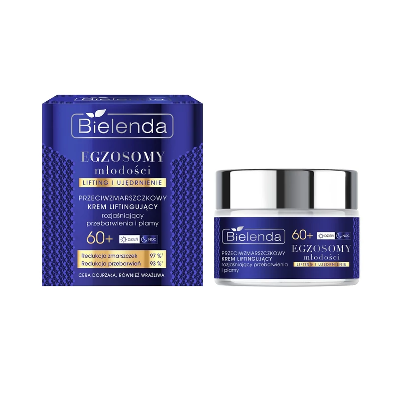 BIELENDA EXOSOMES OF YOUTH Ránctalanító, halványító lifting krém 60+, nappali/éjszakai, 50 ml