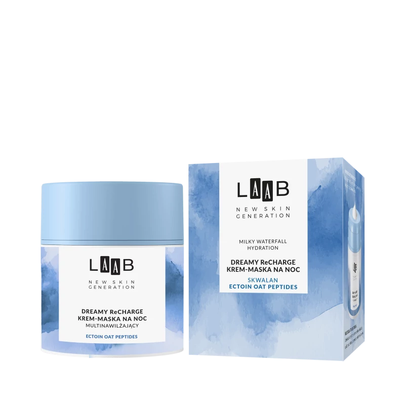 AA LAAB - Milky Waterfall Hydration - Éjszakai hidratáló és feltöltő krém-maszk, 50 ml