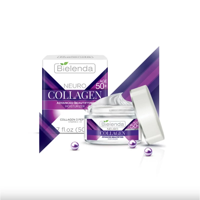 BIELENDA - NEURO COLLAGEN - Ráncfeltöltő hatású krém kollagén-peptiddel 50+, 50 ml