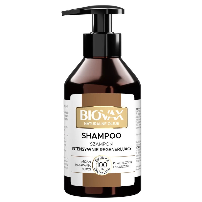BIOVAX ARGÁN, MAKADÁMIA, KÓKUSZ – INTENZÍV REGENERÁLÓ, REVITALIZÁLÓ SAMPON 200 ML