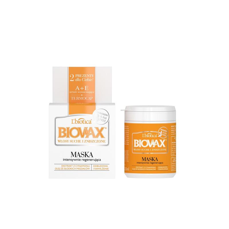 BIOVAX FAHÉJ + MANDULA OLAJ – REGENERÁLÓ HAJMASZK SZÁRAZ ÉS SÉRÜLT HAJRA 250 ML