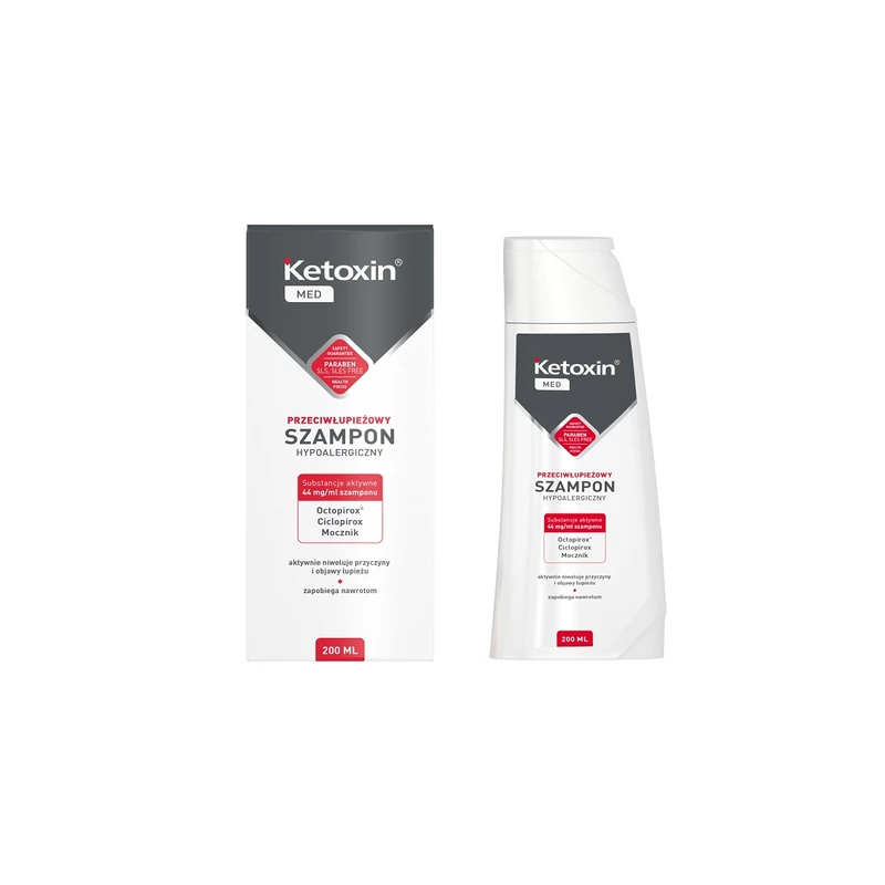 KETOXIN MED – KORPÁSODÁS ELLENI HIPOALLERGÉN SAMPON ÉRZÉKENY FEJBŐRRE 200 ML