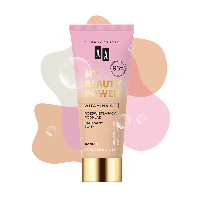 AA MY BEAUTY POWER - Ragyogást fokozó alapozó 02 Nude 30 ml